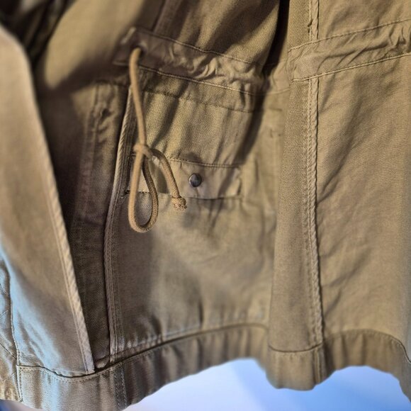 J. Crew Khaki Boyfriend Utility Military Field Cargo Army Jacket Size Small - Picture 9 of 16